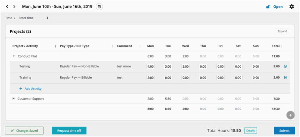 screenshot of Journyx