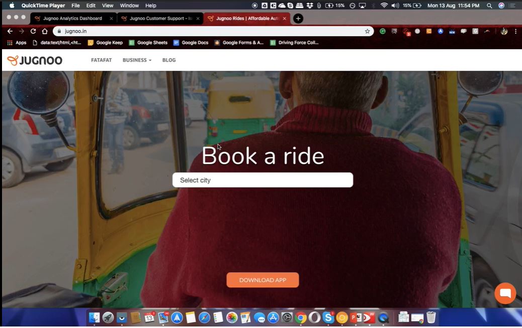 screenshot of Jugnoo