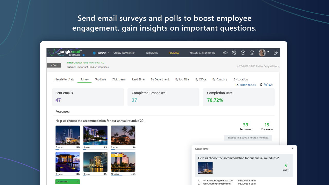 screenshot of JungleMail