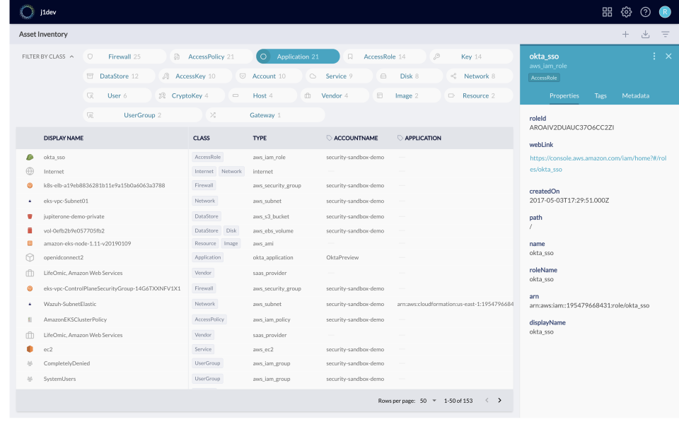 screenshot of JupiterOne
