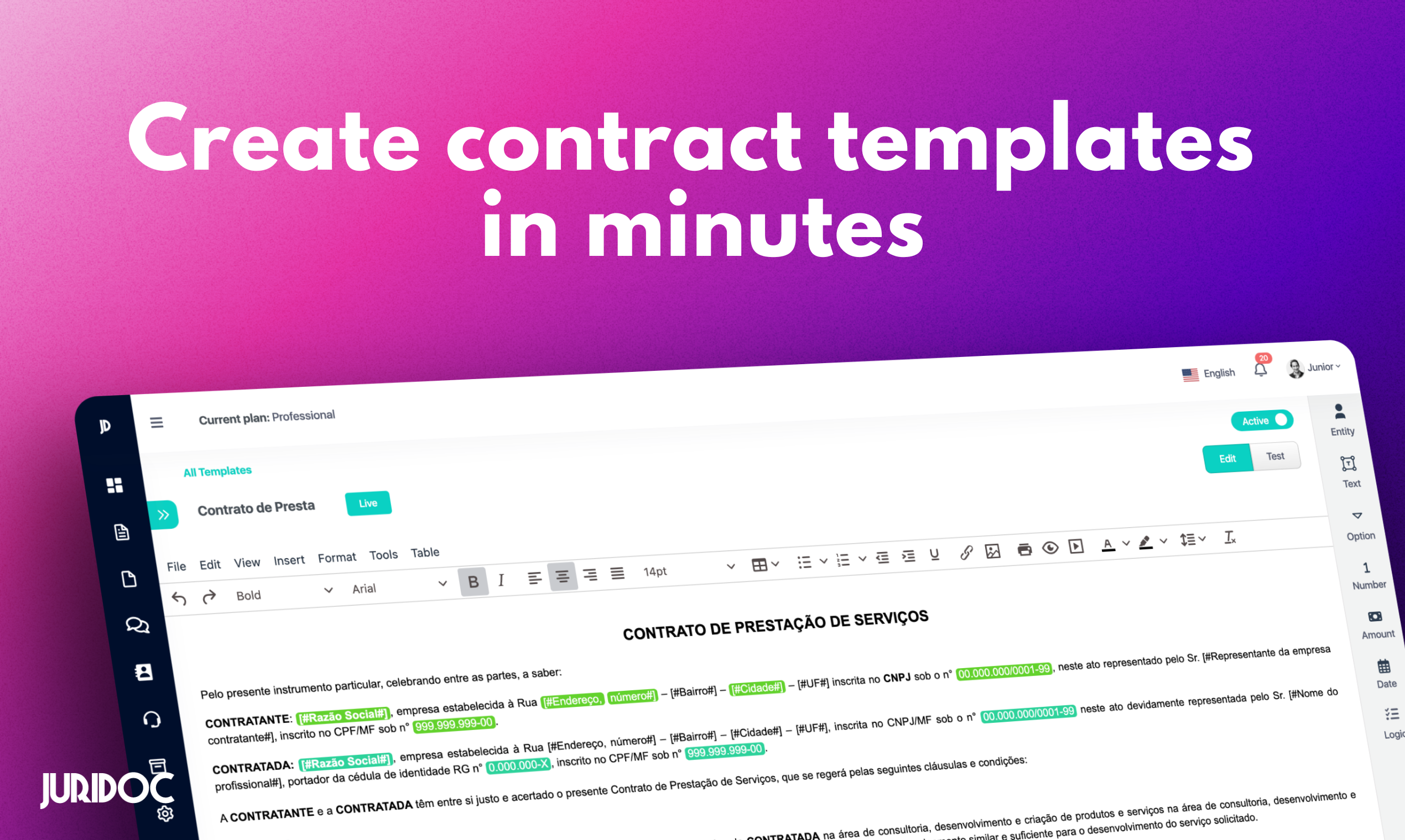 screenshot of Juridoc