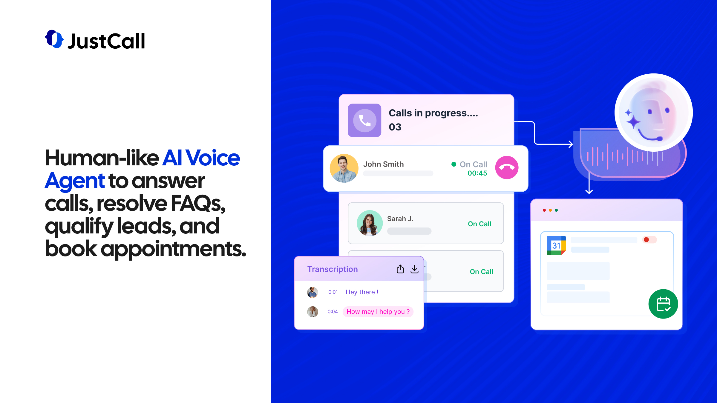 screenshot of JustCall