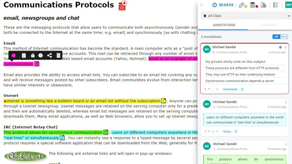 screenshot of JustClip