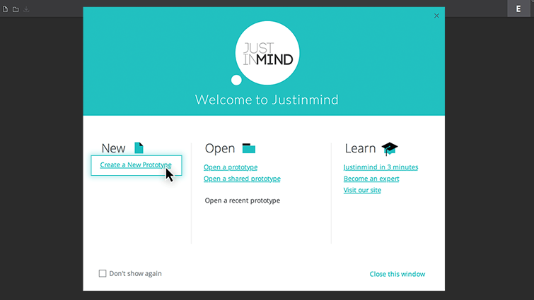 screenshot of Justinmind