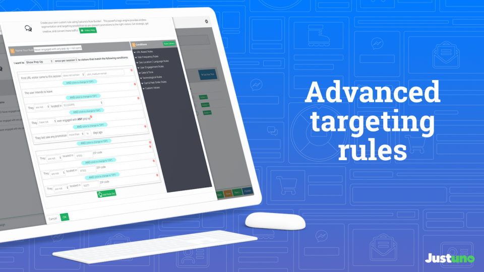 screenshot of Justuno