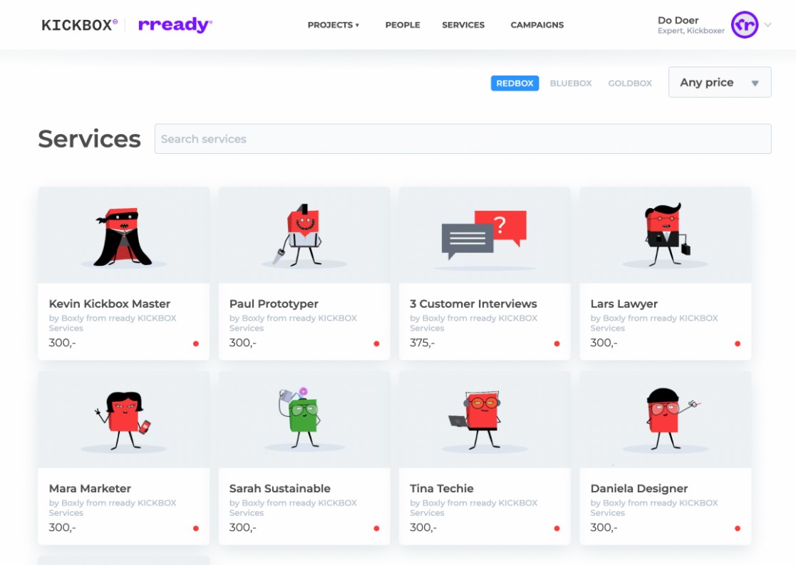 screenshot of KICKBOX