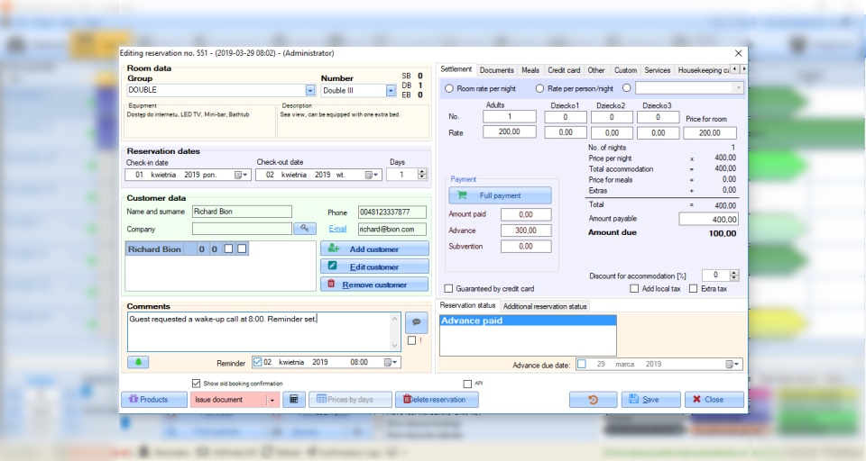 screenshot of KWHotel