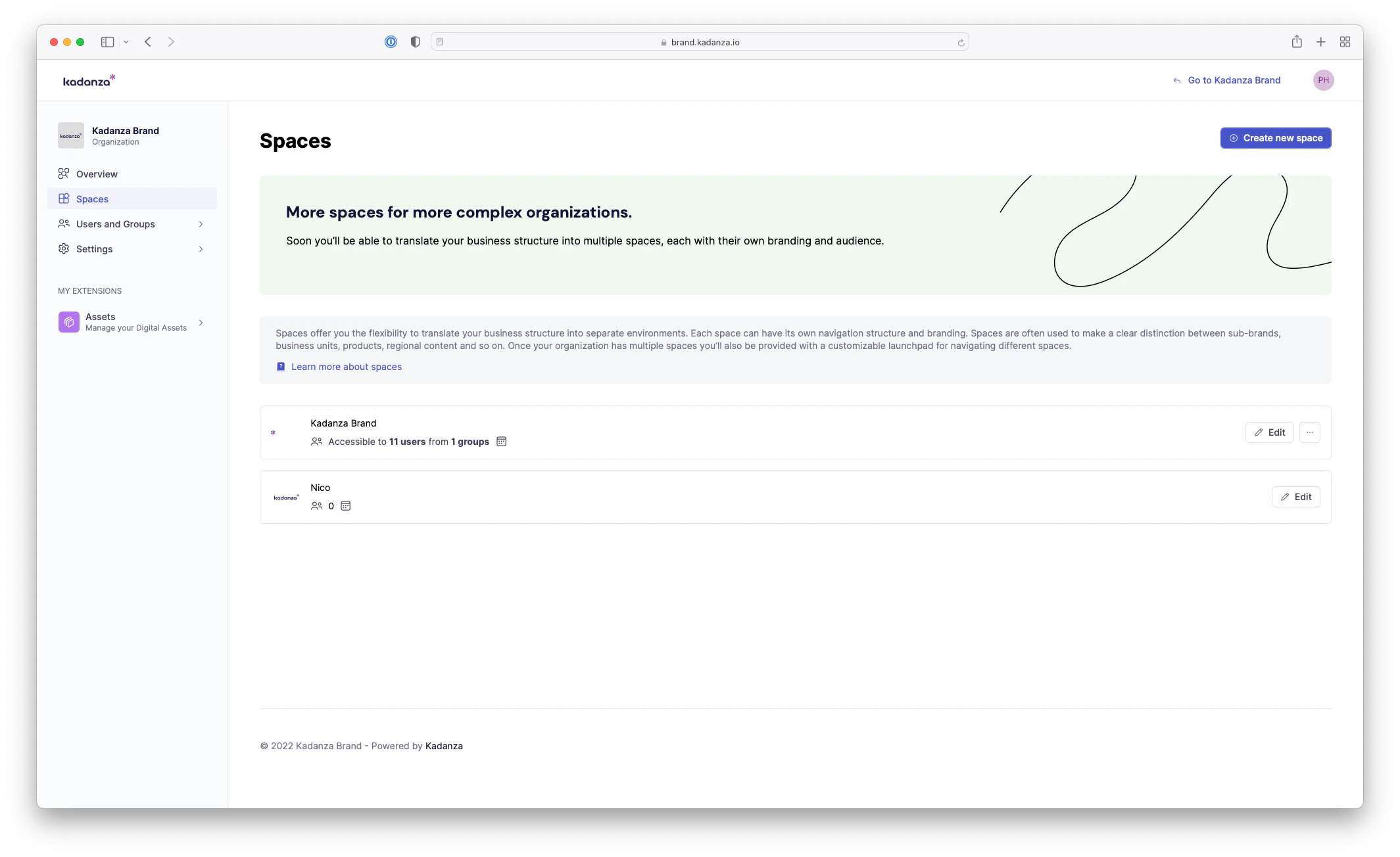 screenshot of Kadanza