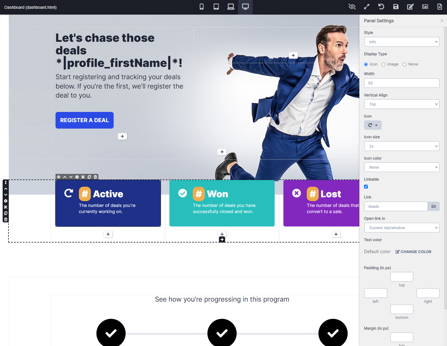 screenshot of Kademi