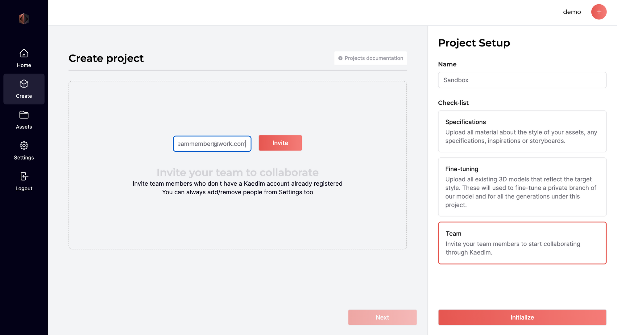 screenshot of Kaedim