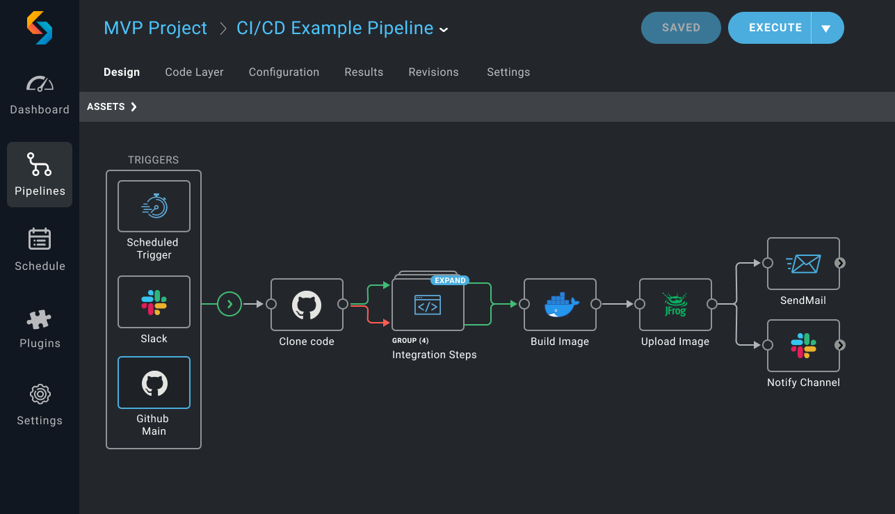 screenshot of Kaholo