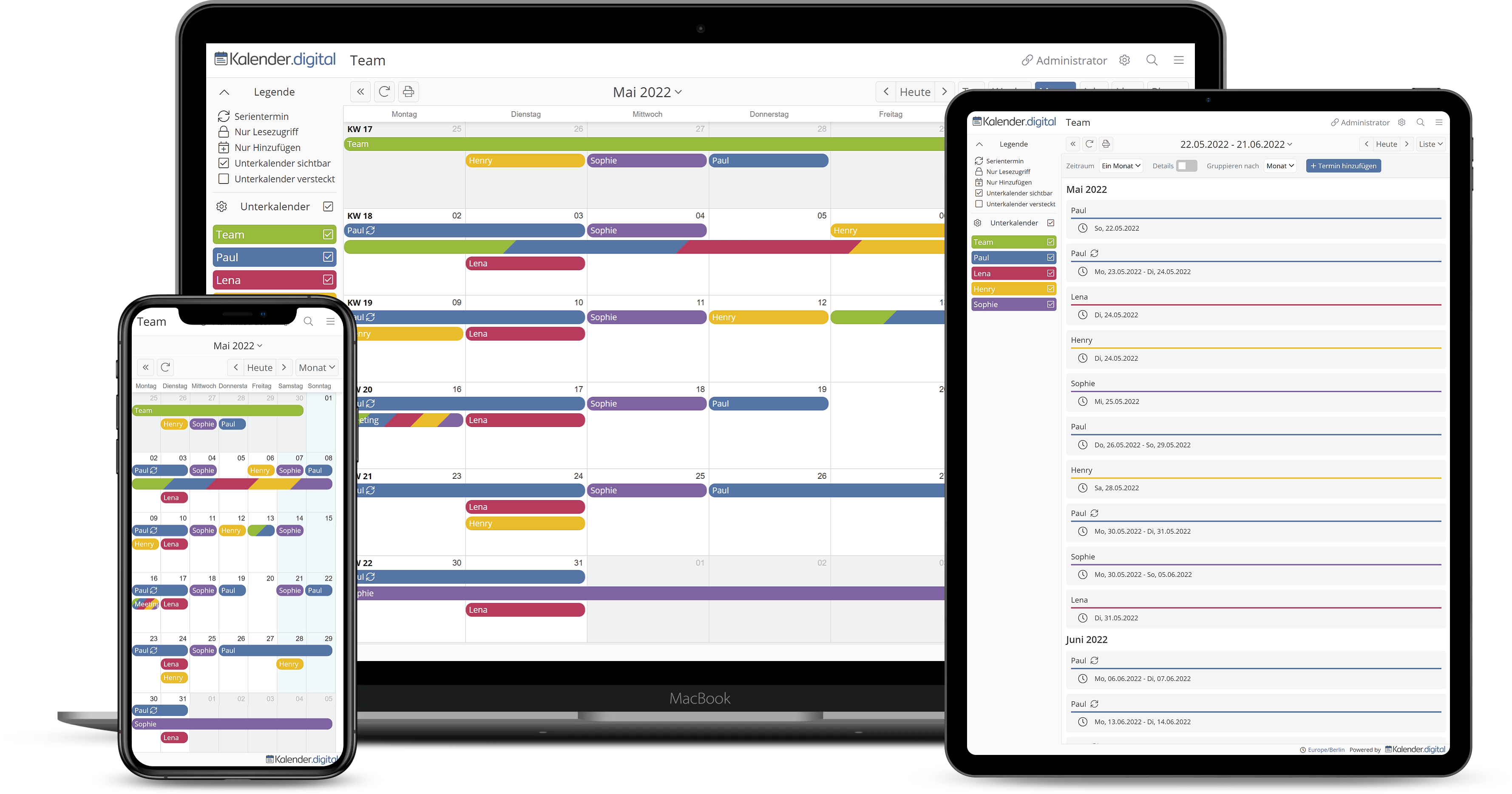 screenshot of Kalender.digital