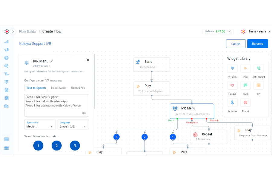 screenshot of Kaleyra