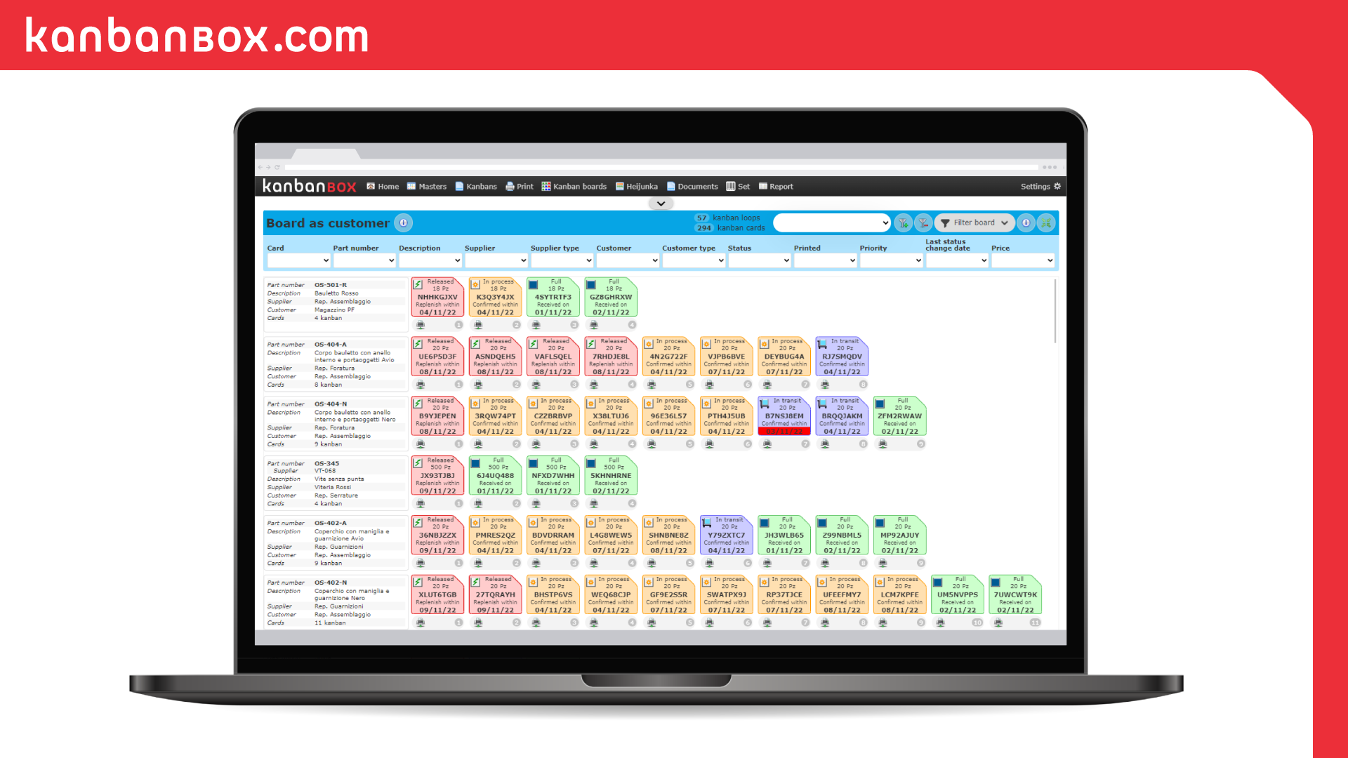 screenshot of KanbanBOX
