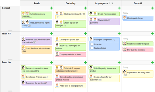 screenshot of KanbanFlow