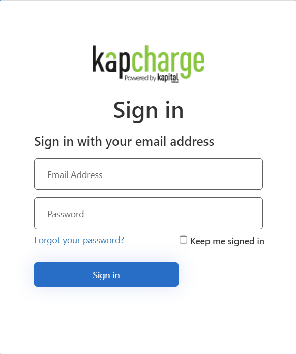 screenshot of Kapcharge
