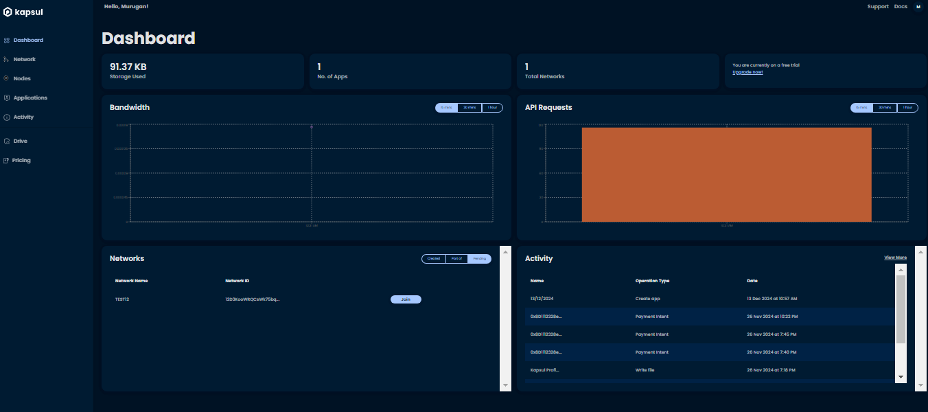 screenshot of Kapsul