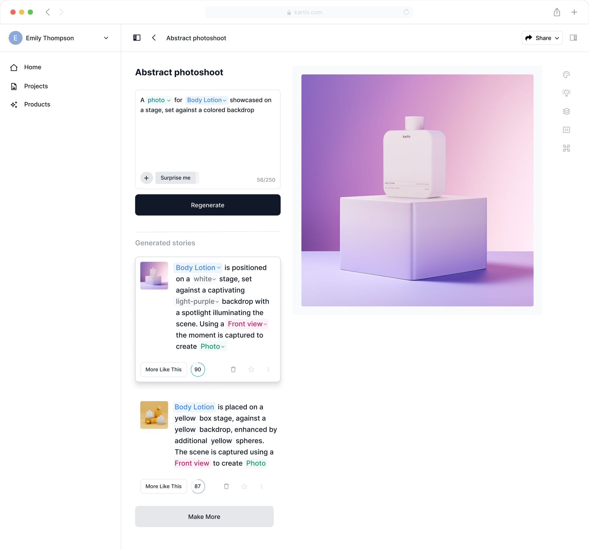 screenshot of Kartiv