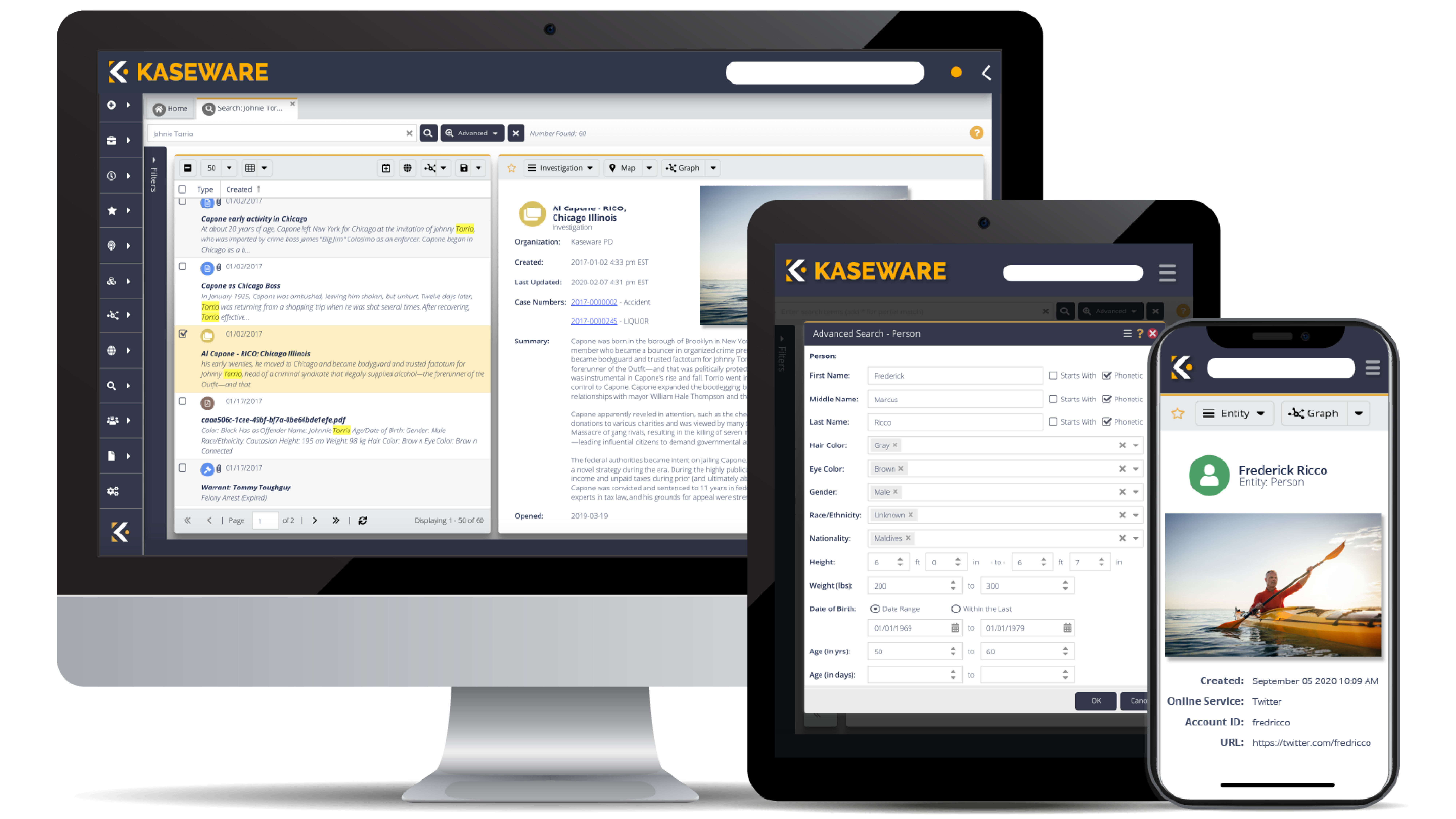 screenshot of Kaseware