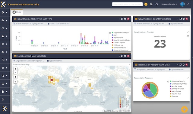 screenshot of Kaseware