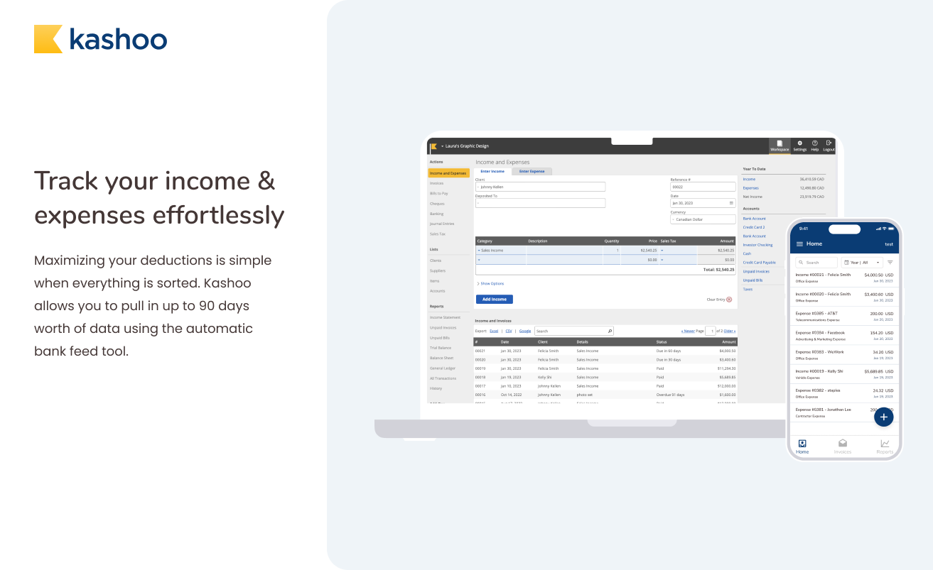 screenshot of Kashoo