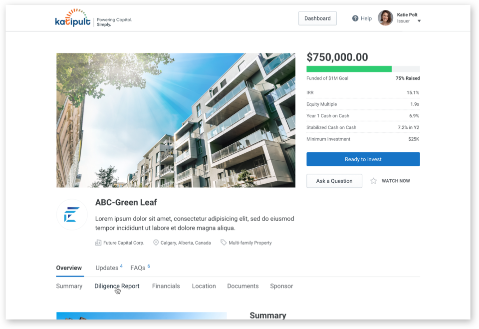 screenshot of Katipult