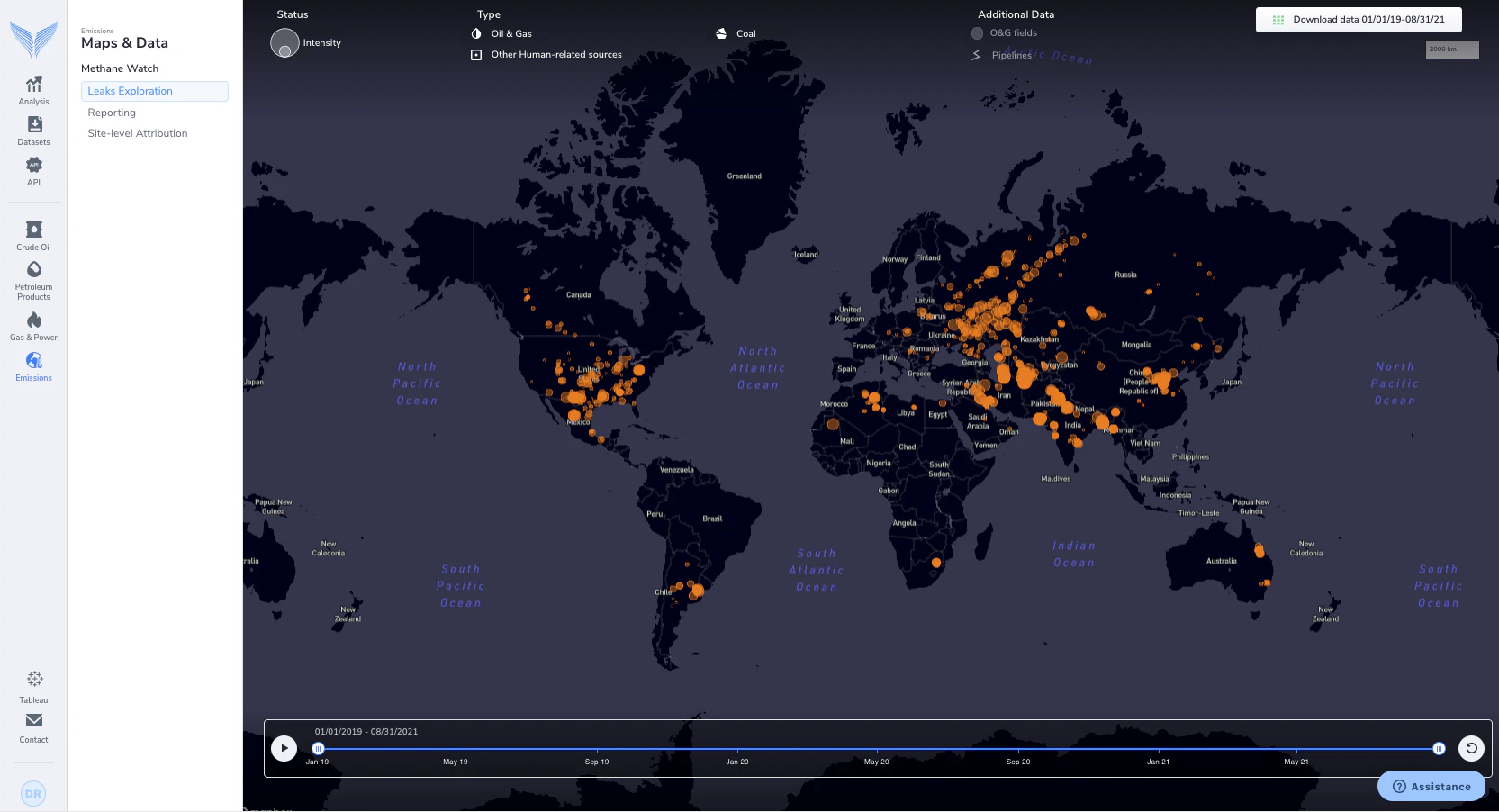 screenshot of Kayrros