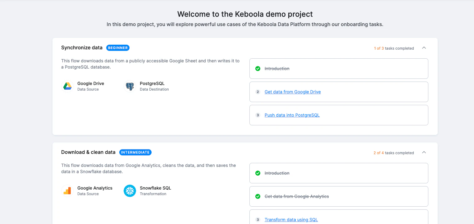 screenshot of Keboola