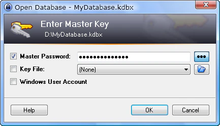 screenshot of KeePass