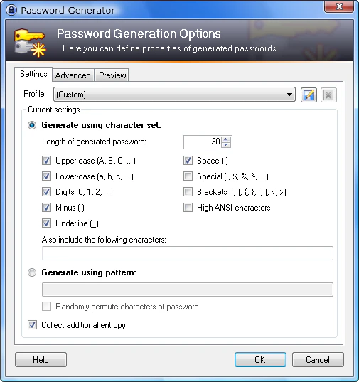 screenshot of KeePass