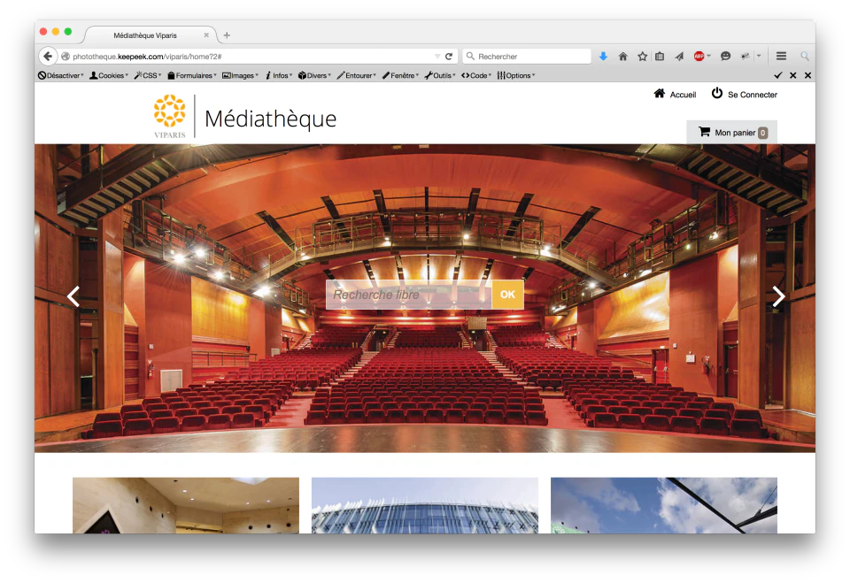 screenshot of Keepeek