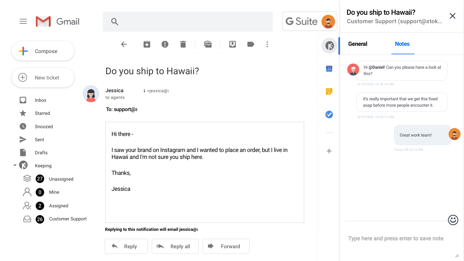 screenshot of Keeping.com