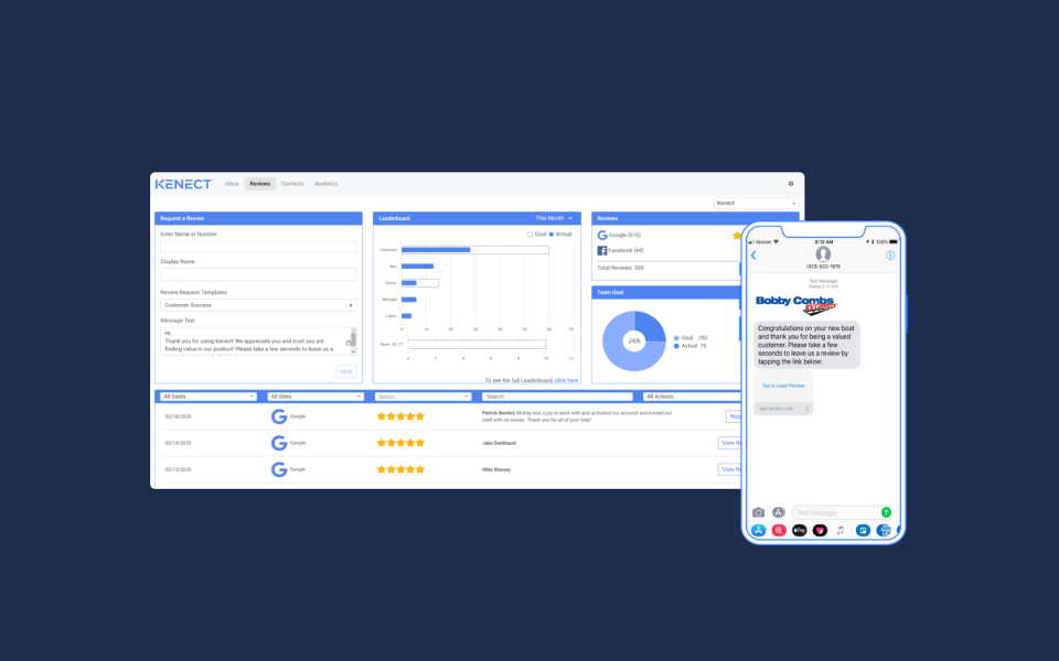 screenshot of Kenect