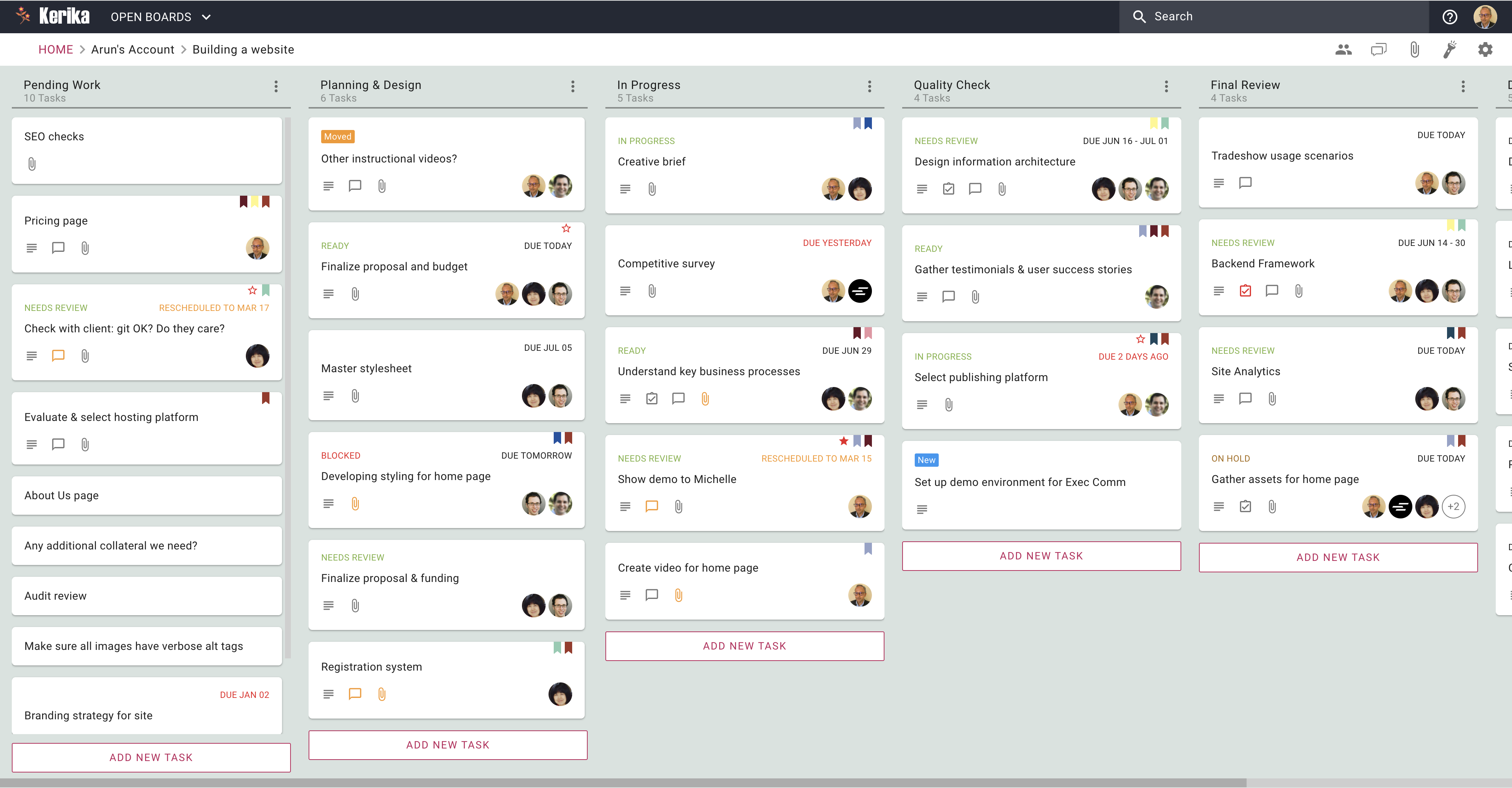 screenshot of Kerika
