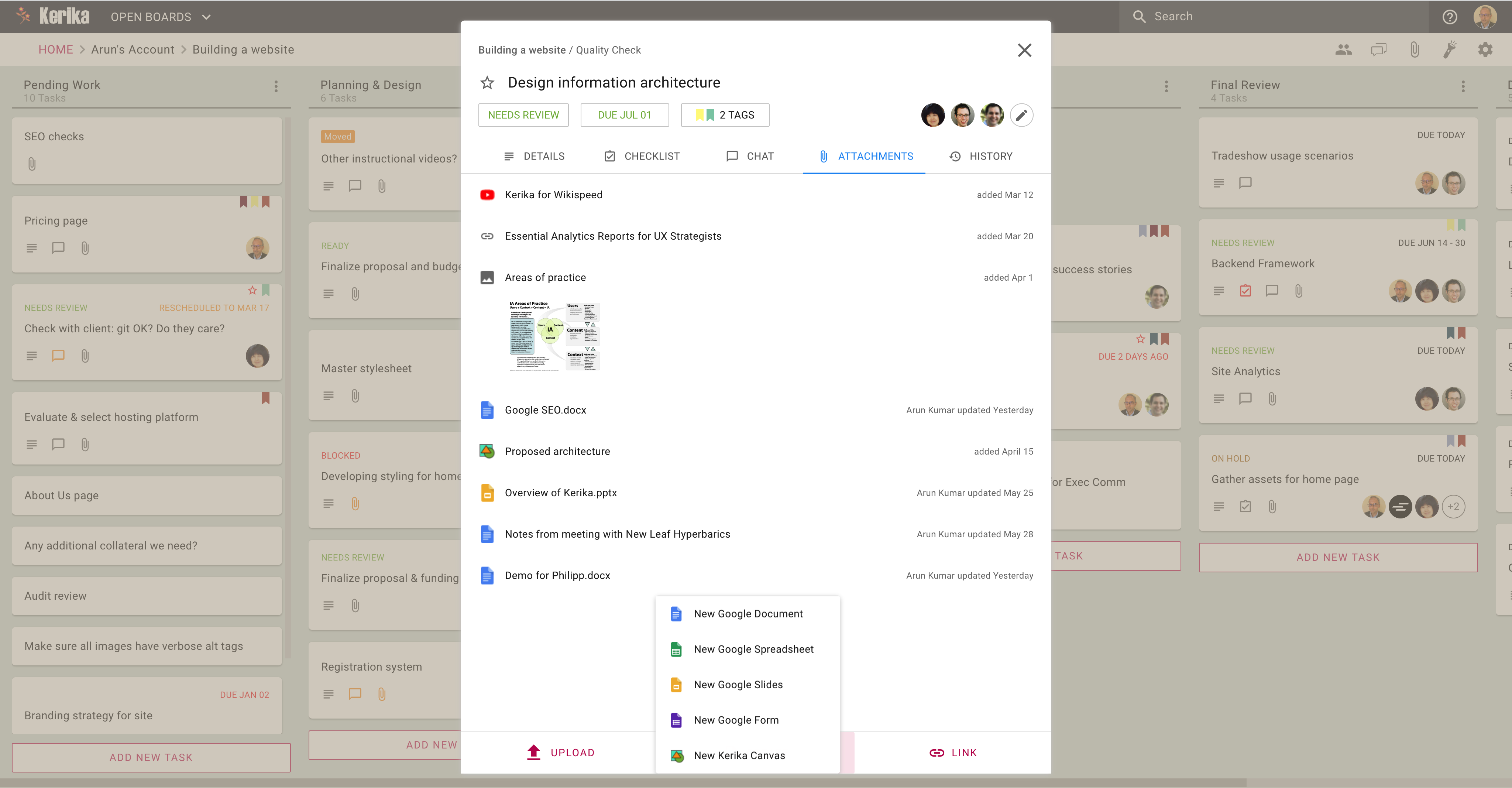 screenshot of Kerika