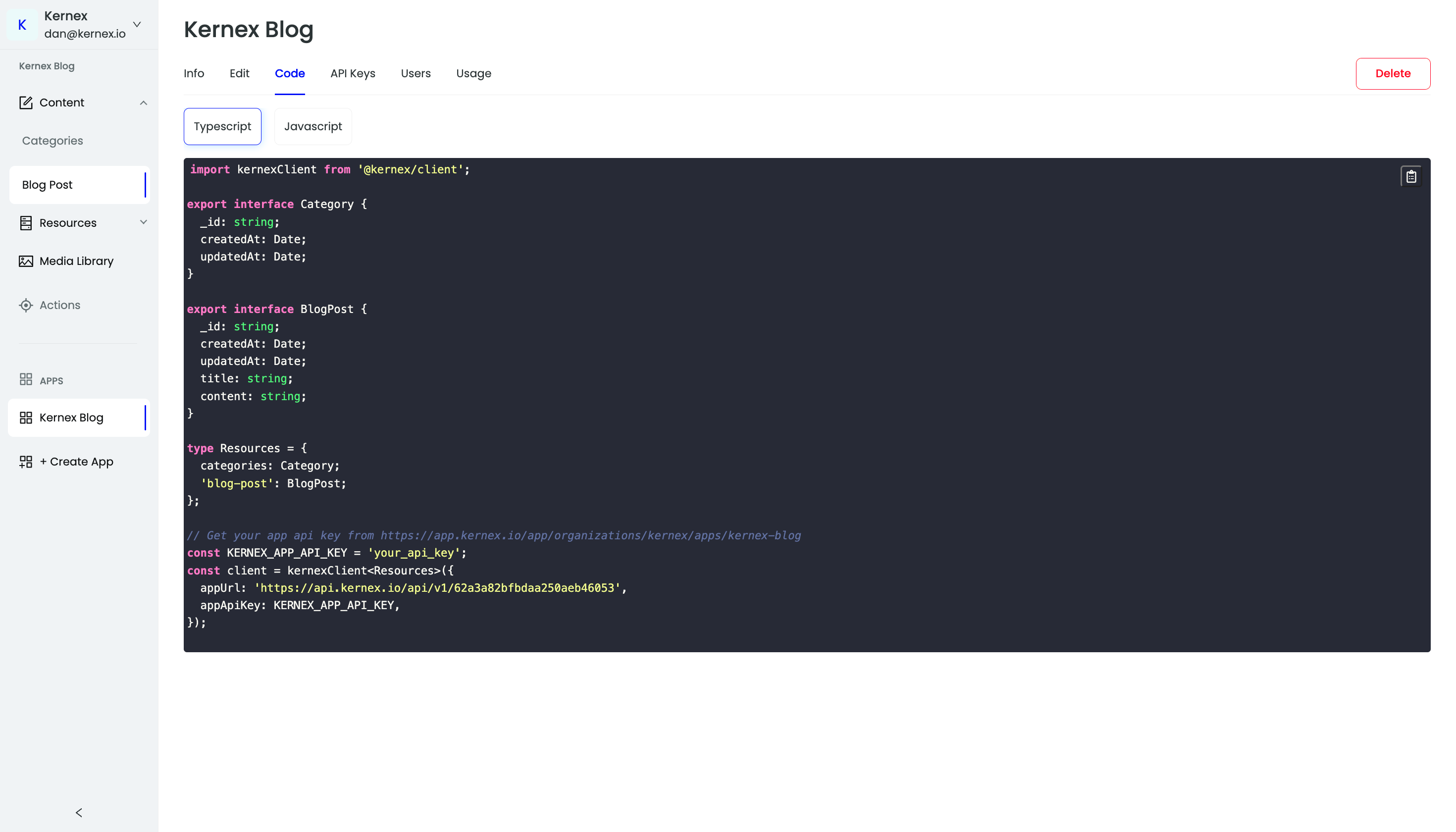 screenshot of Kernex