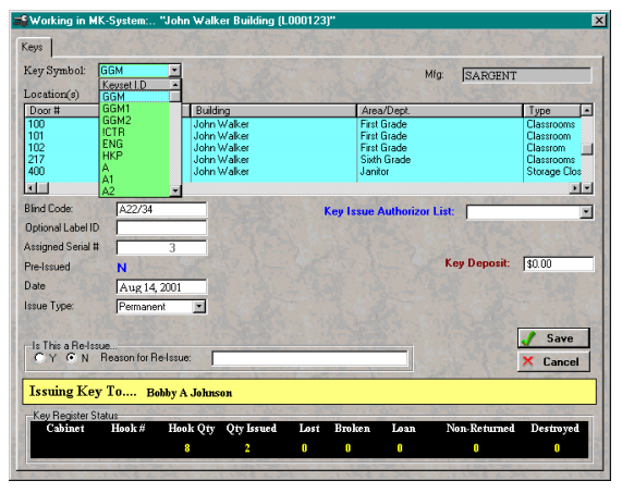 screenshot of KeyWizard