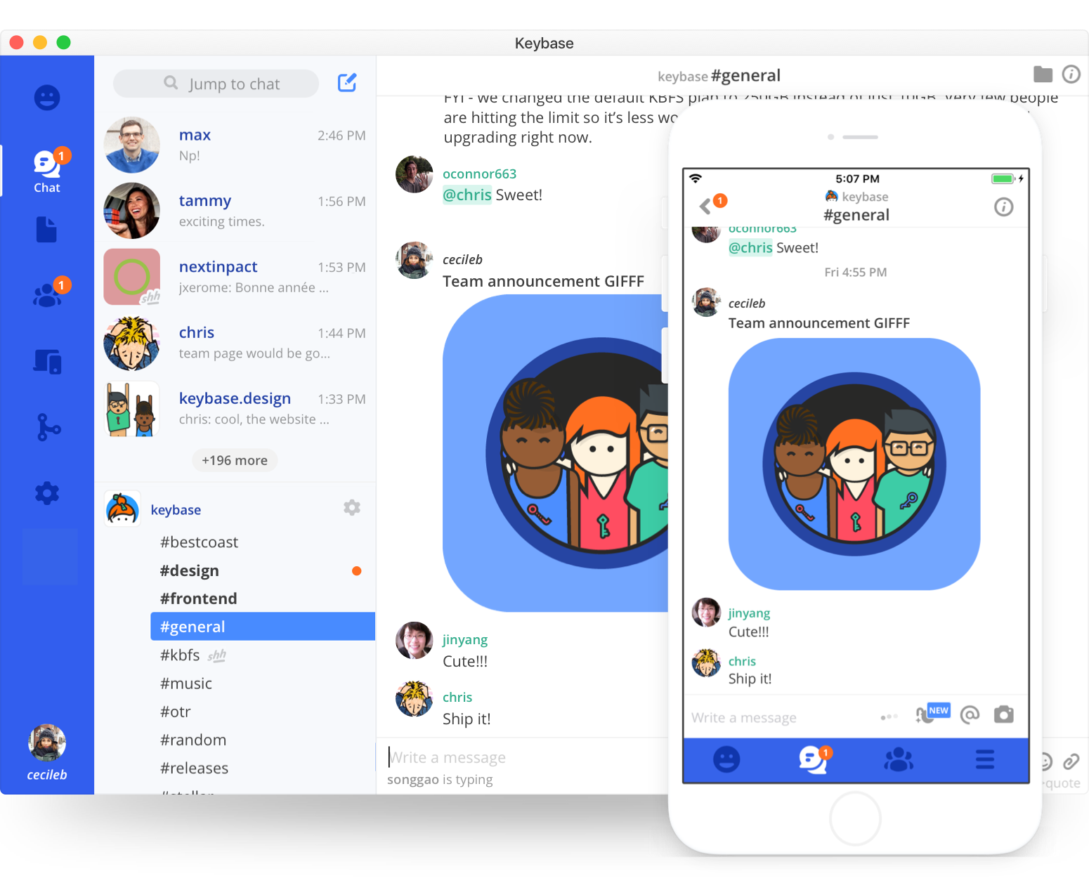 screenshot of Keybase