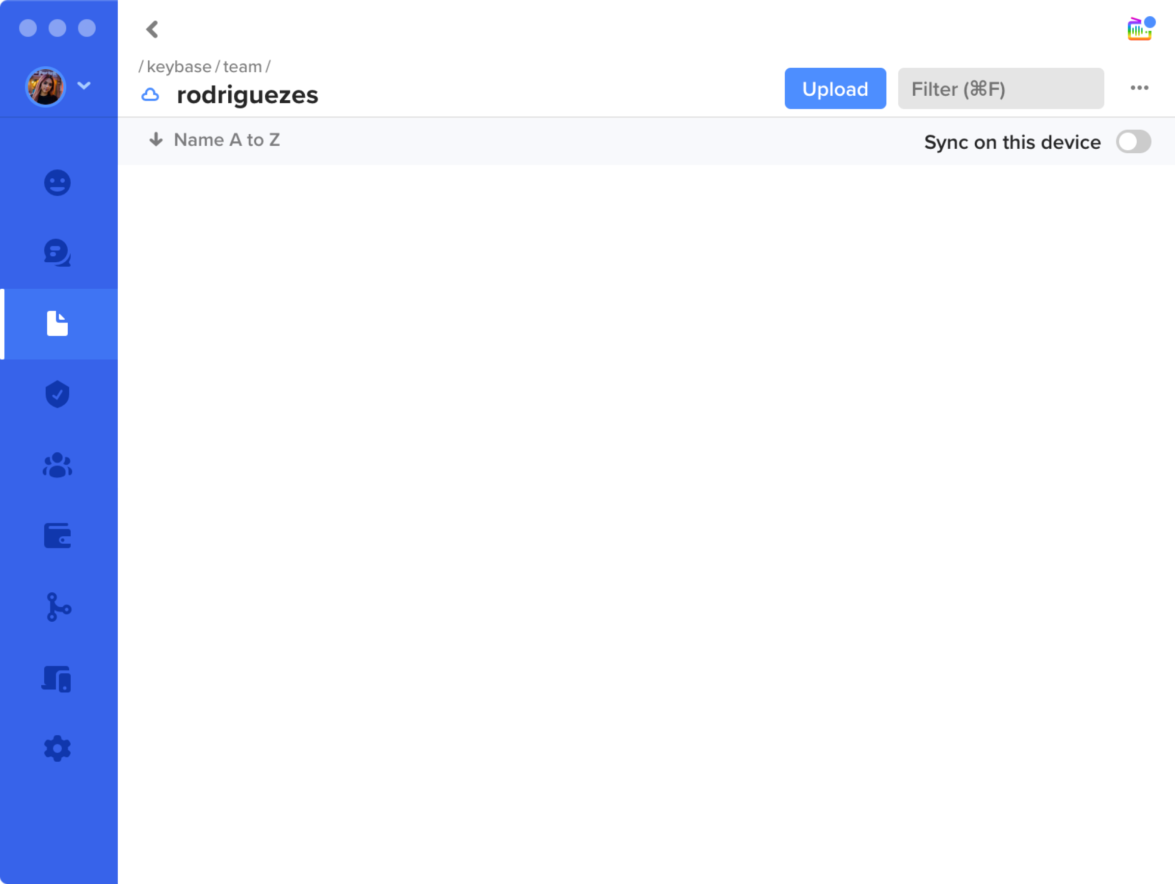 screenshot of Keybase