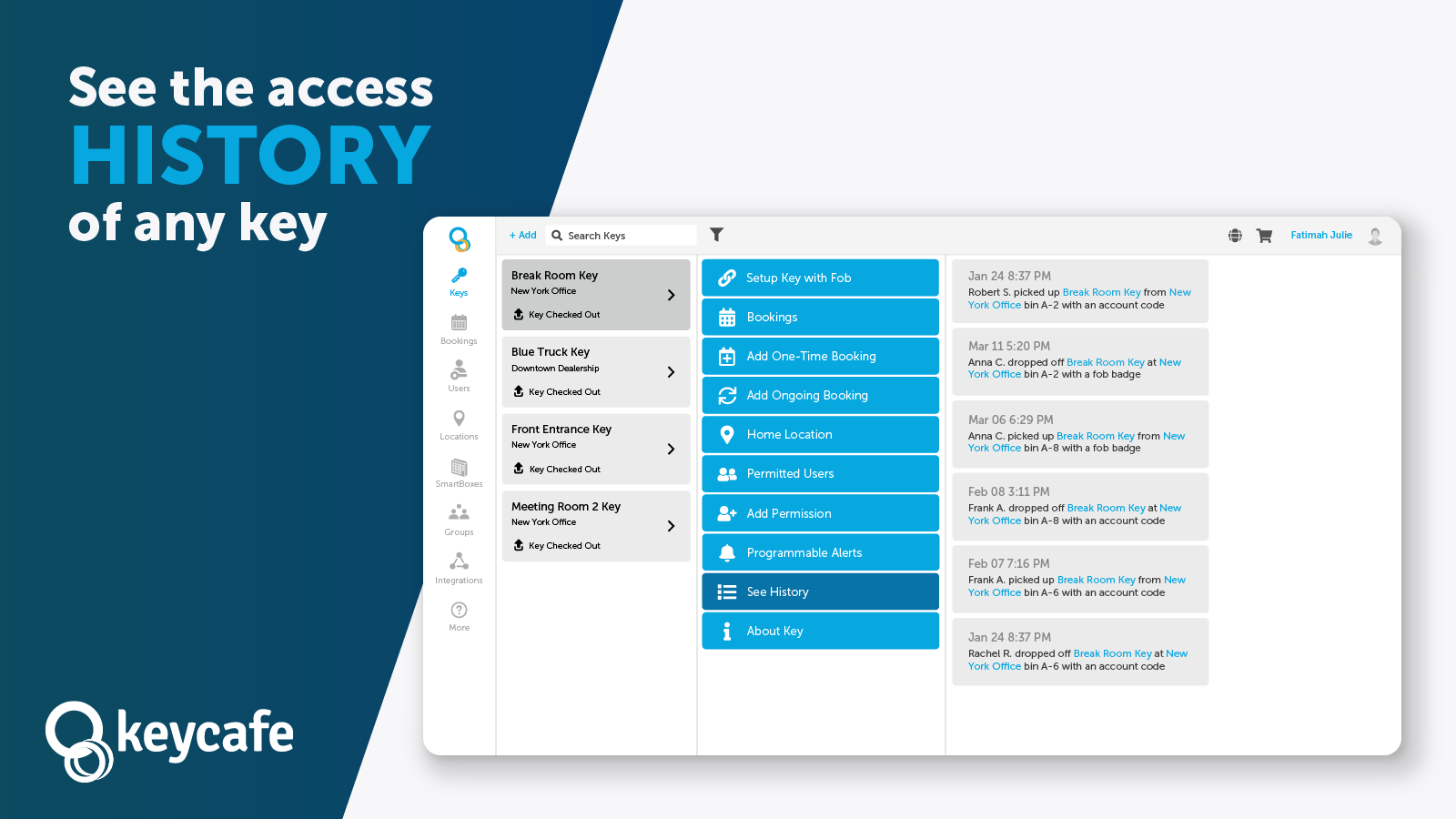 screenshot of Keycafe