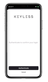 screenshot of Keyless