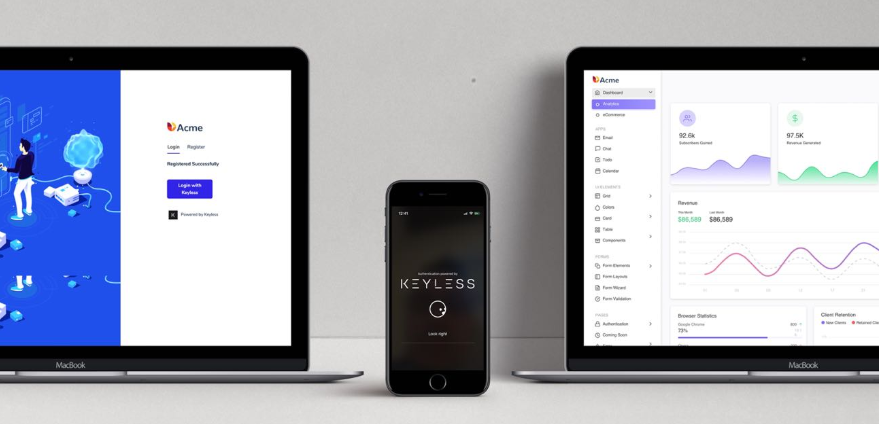 screenshot of Keyless