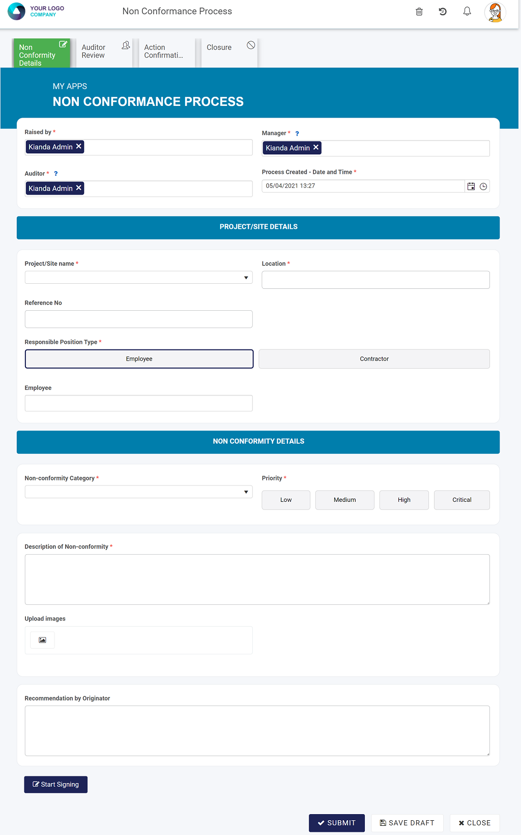 screenshot of Kianda