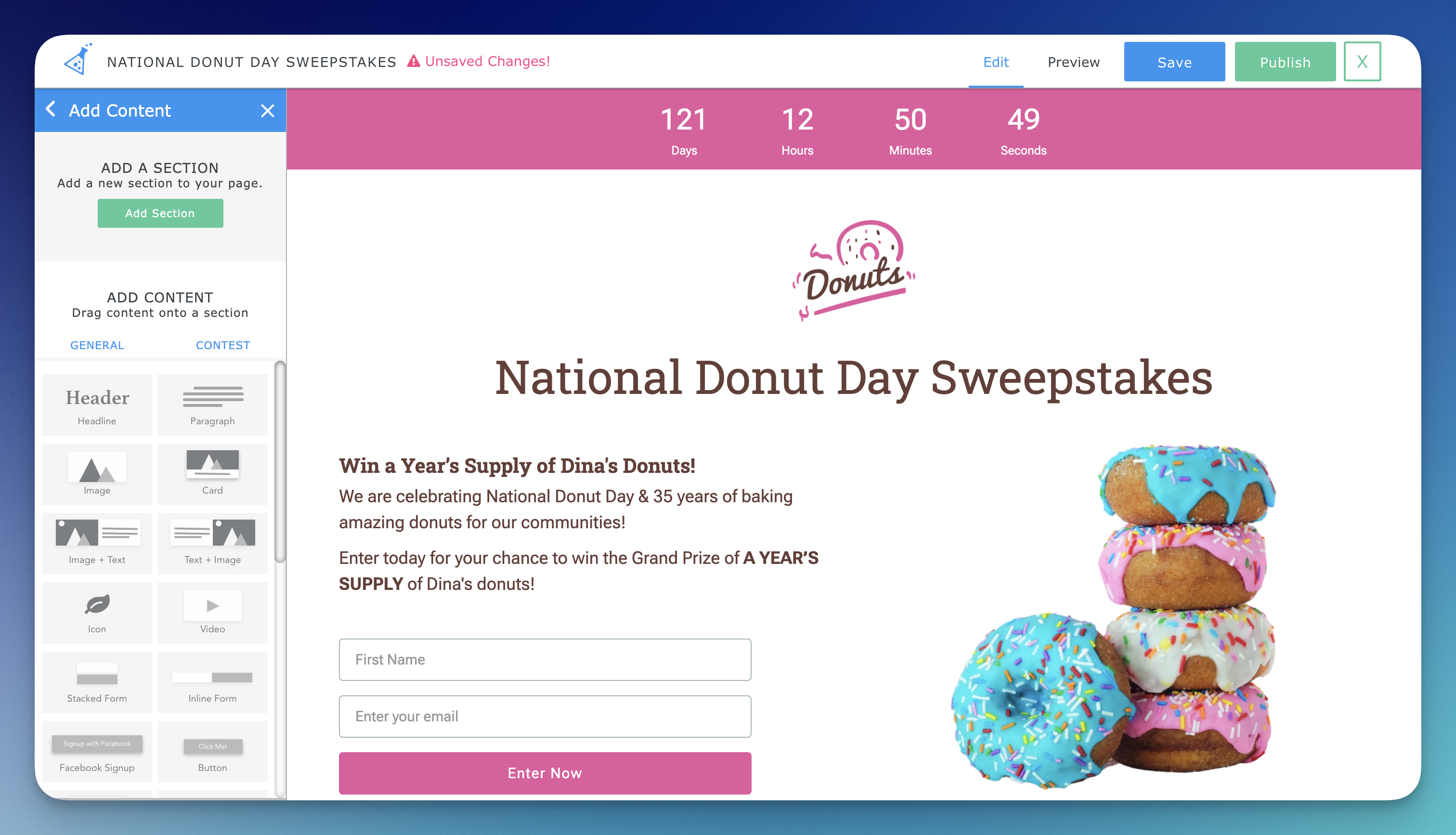 screenshot of KickoffLabs