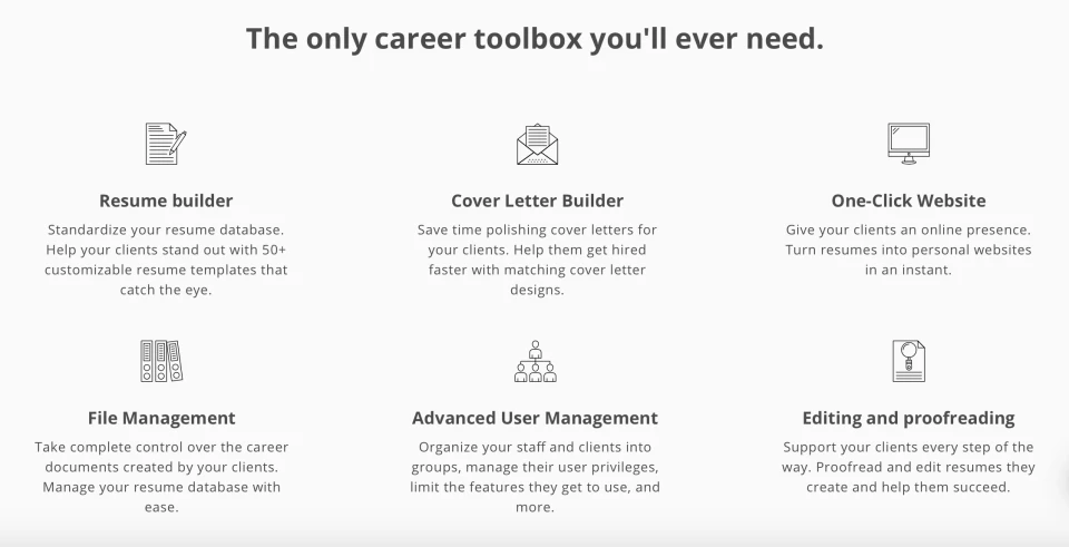 screenshot of Kickresume