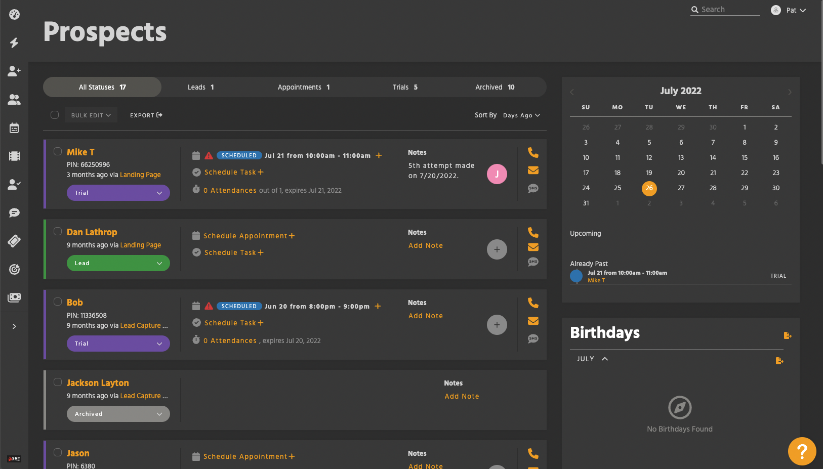 screenshot of Kicksite