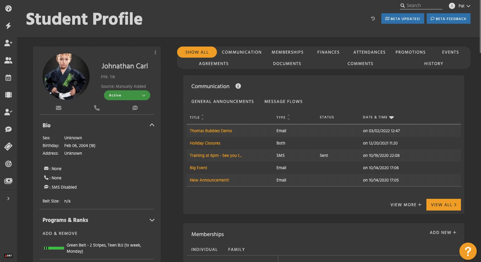 screenshot of Kicksite