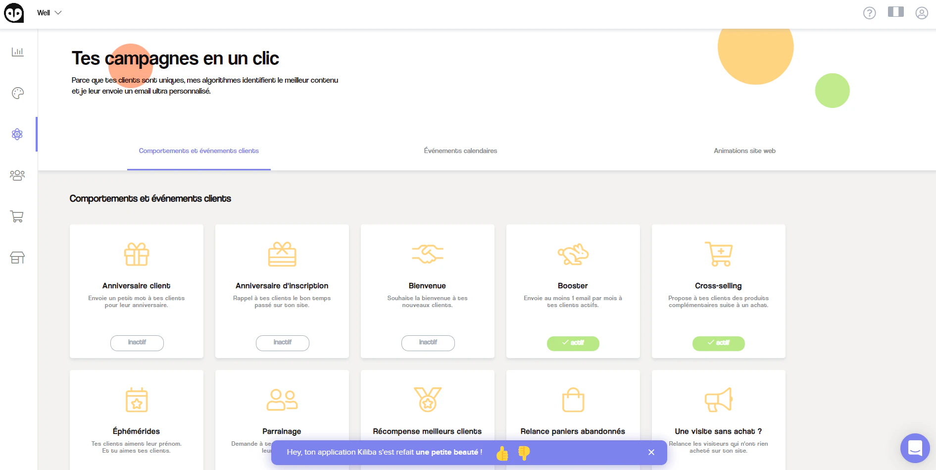 screenshot of Kiliba