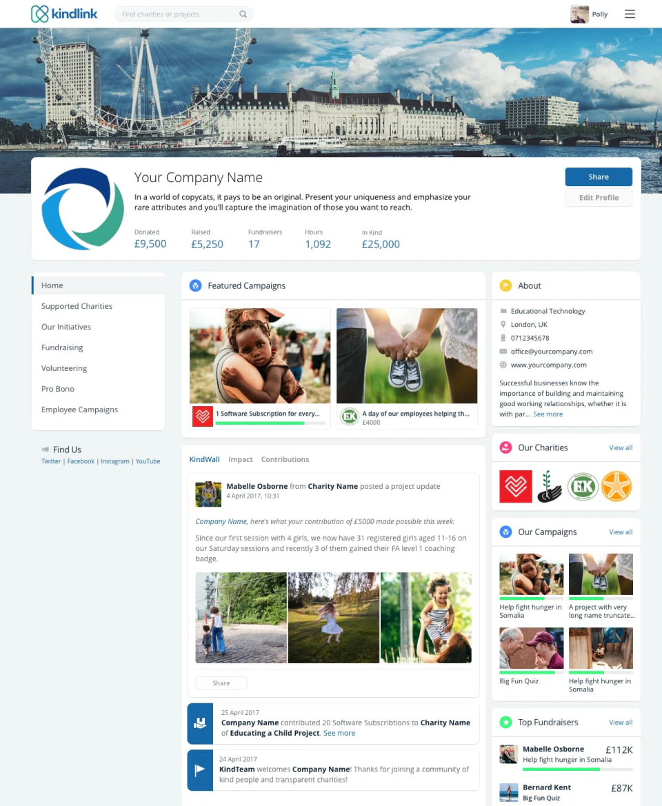 screenshot of KindLink