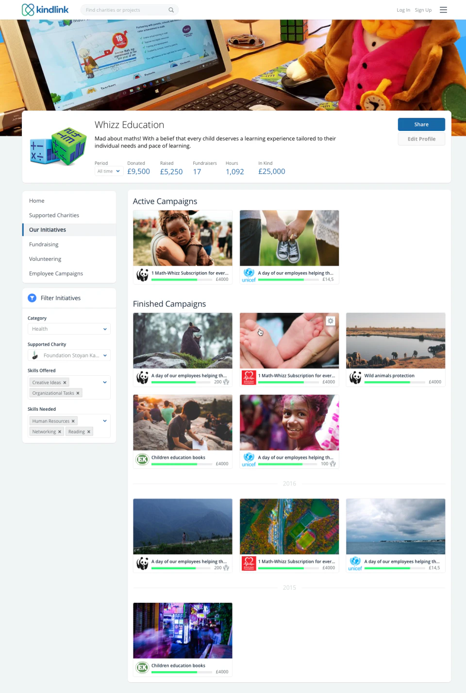 screenshot of KindLink